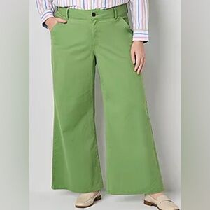 St John’s Bay Womens Size 14 Green Wide-Leg Pants